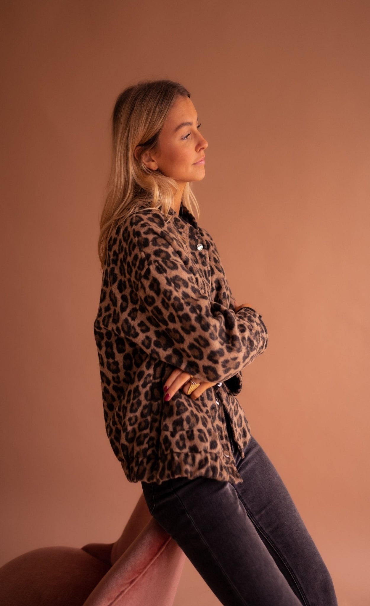 Emily™ | Short Jacket with Leopard Print