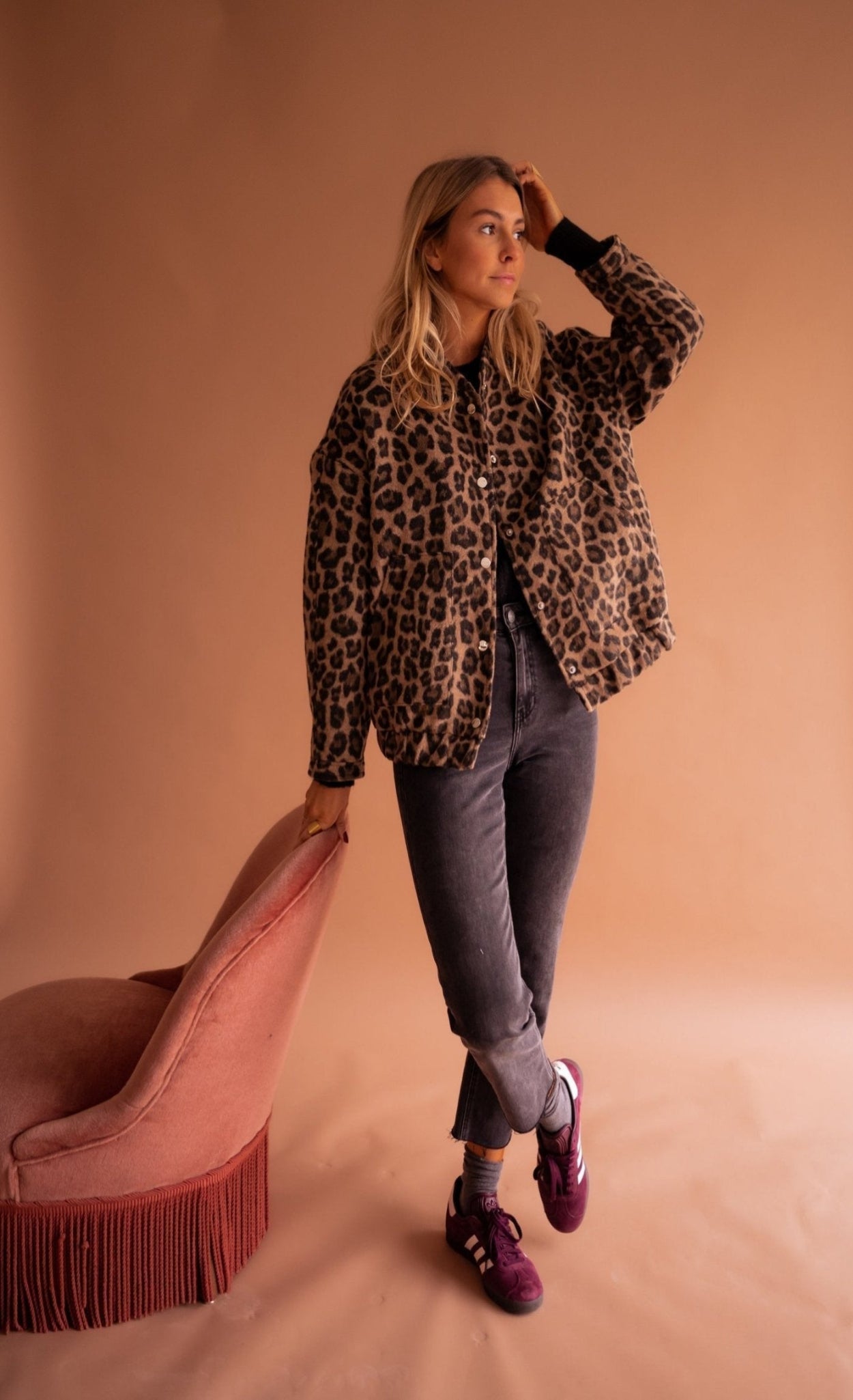 Emily™ | Short Jacket with Leopard Print