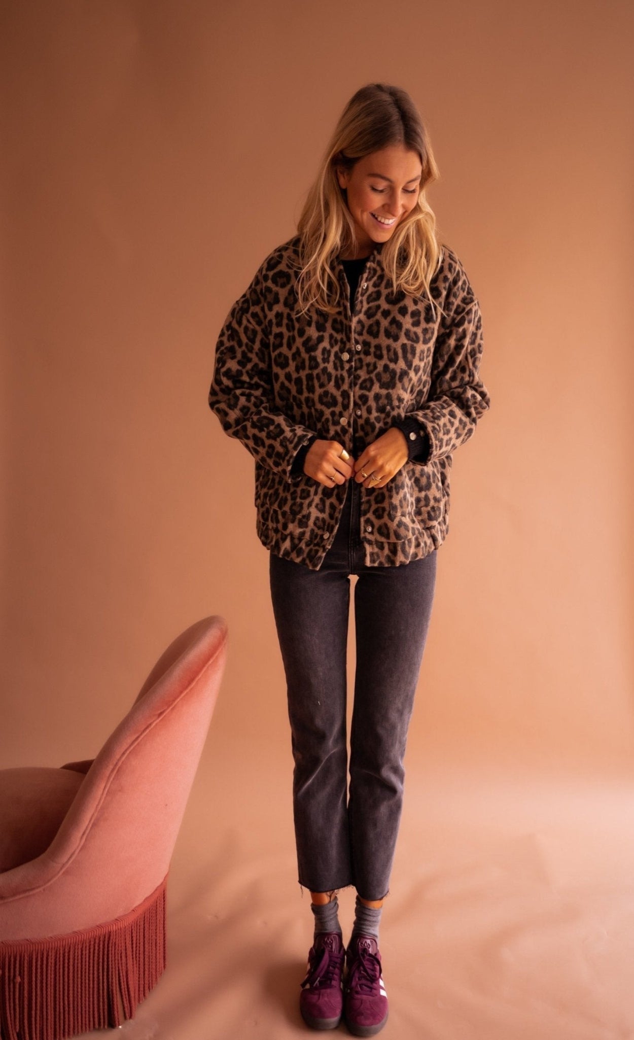 Emily™ | Short Jacket with Leopard Print