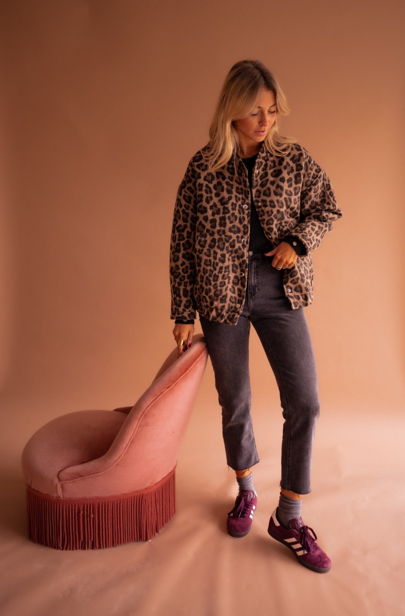Emily™ | Short Jacket with Leopard Print