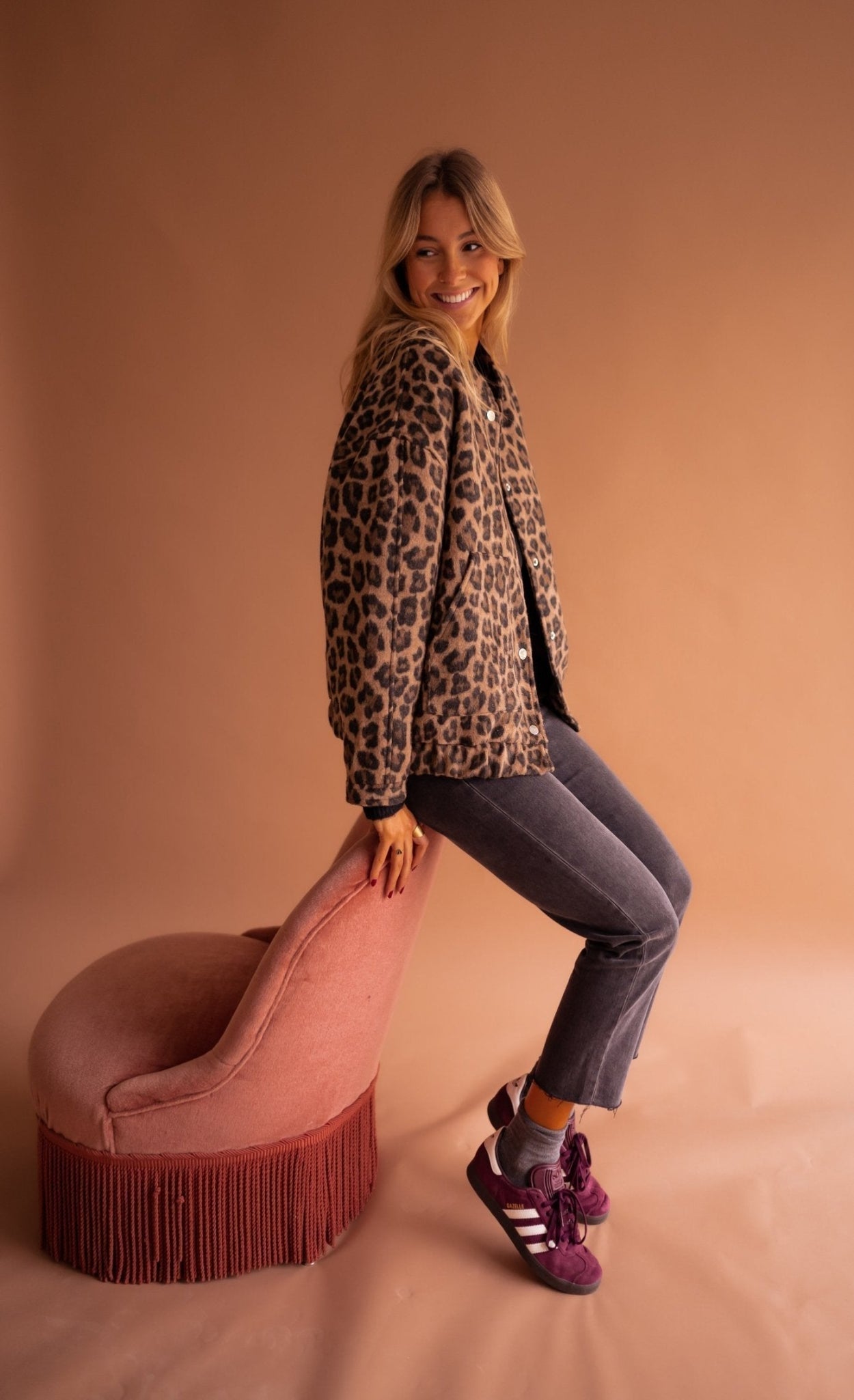Emily™ | Short Jacket with Leopard Print